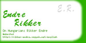 endre rikker business card
